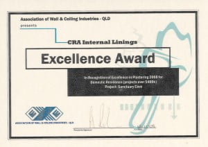 Award Certificate for AWCI 2008